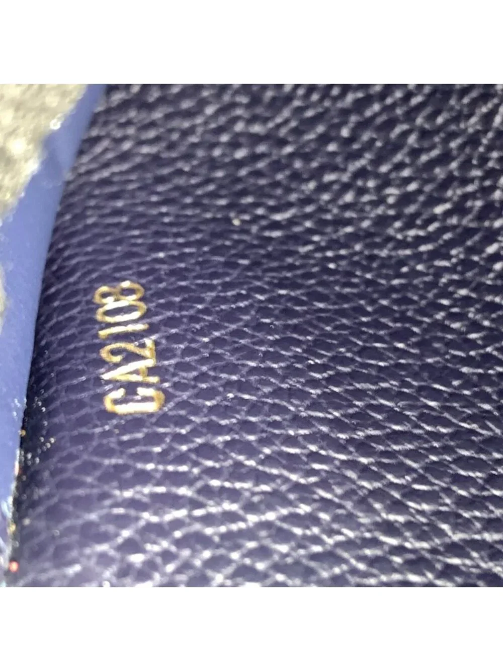 Louis Vuitton Monogram Empreinte Portefeuille Sarah Bifold Wallet Navy